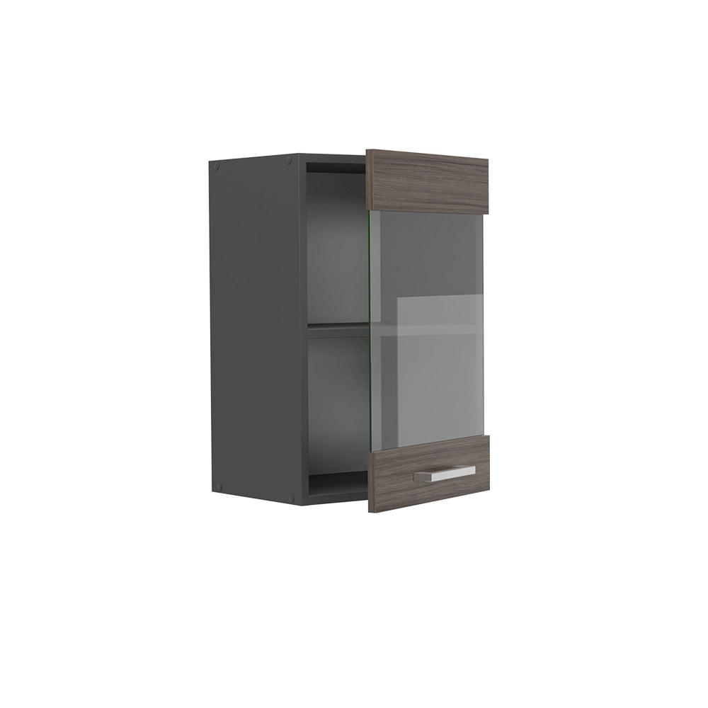 Mobile da cucina in vetro R-Line Grigio nobile/Antracite 40 cm Vicco