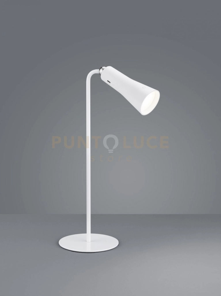 MAXI LAMPADA DA STUDIO LED 2W 200lm, 3000K COMPONIBILE BIANCA RICARICABILE USB CON DIMMERAZIONE TOUCH H.36CM