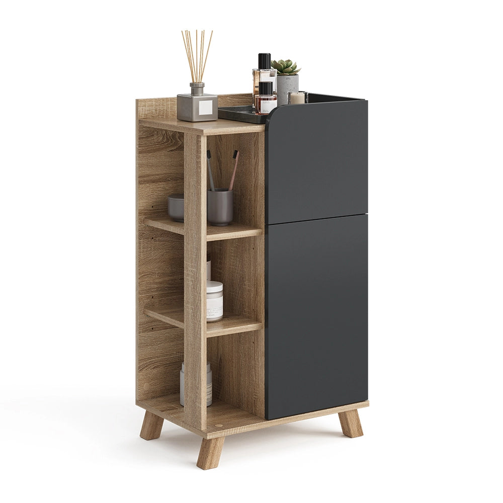 Vicco Armadietto di base Antracite 50 x 90 cm con anta e cassetto