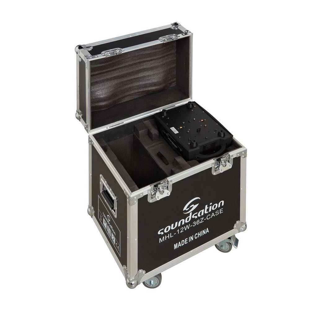 Trade Shop - Coppia Testa Mobile Wash Led 36x12w 18w Rgbw A Uv Flight Case Powercon Ganci Dmx -