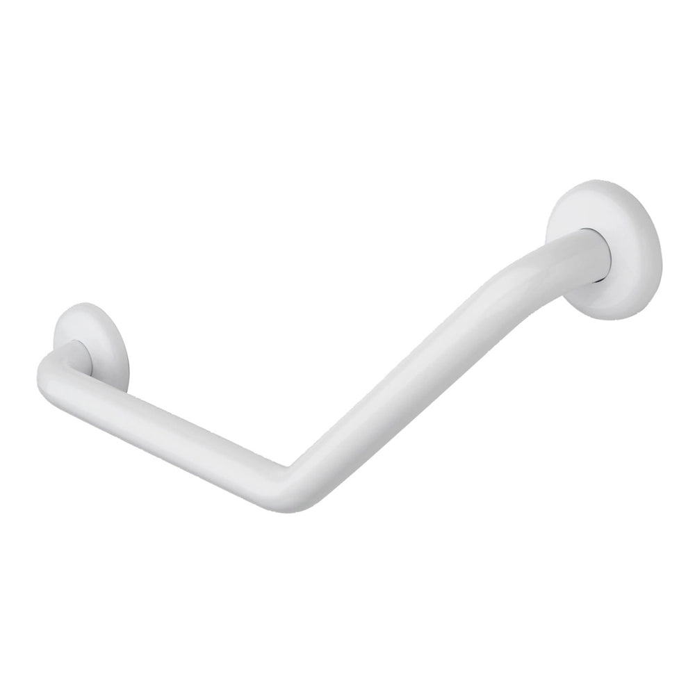 Maniglione Bagno di Sicurezza a 45° Angolare in Acciaio Bianco Safe Medium