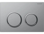PLACCA DI COMANDO 2 TASTI OMEGA 20- Cromo Sat. Anelli Cromo luc.- GEBERIT- pezzi 1