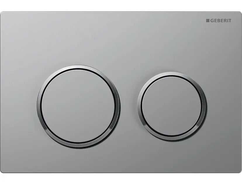 PLACCA DI COMANDO 2 TASTI OMEGA 20- Cromo Sat. Anelli Cromo luc.- GEBERIT- pezzi 1
