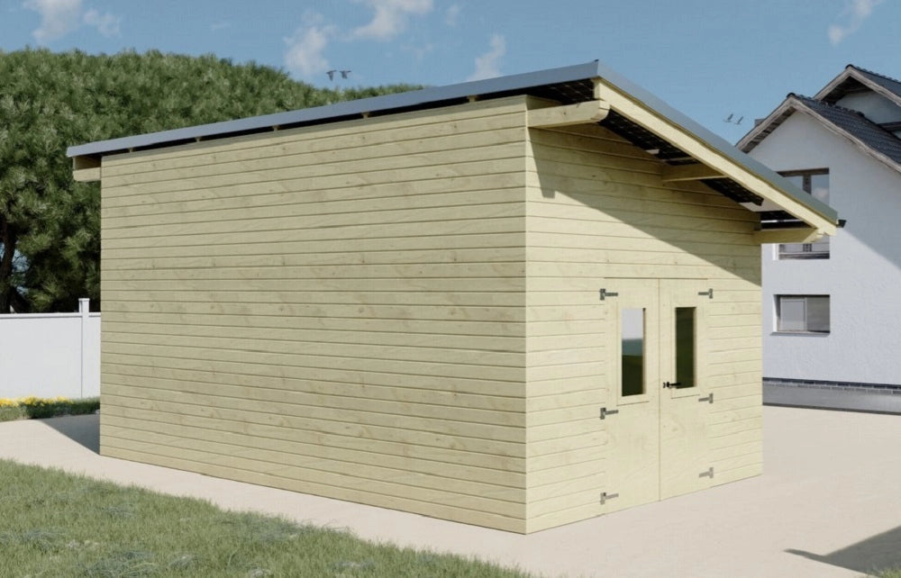 Casetta a Pannelli 120x120 abete THT con impianto fotovoltaico Wattoit 6kW