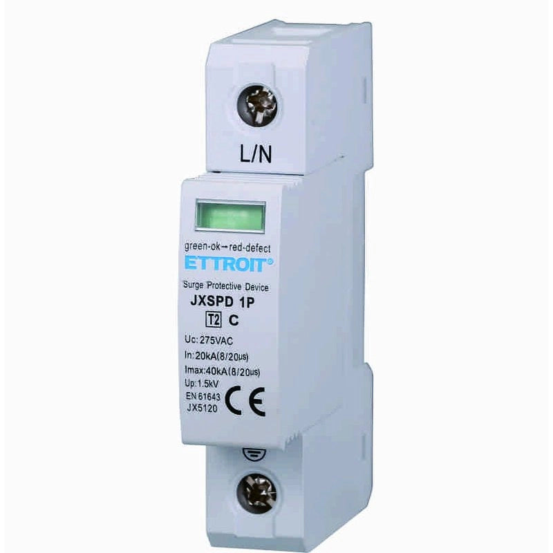 Scaricatore Di Sovratensione 220V T2 1P 275V 20KA Occupa 1 Modulo DIN
