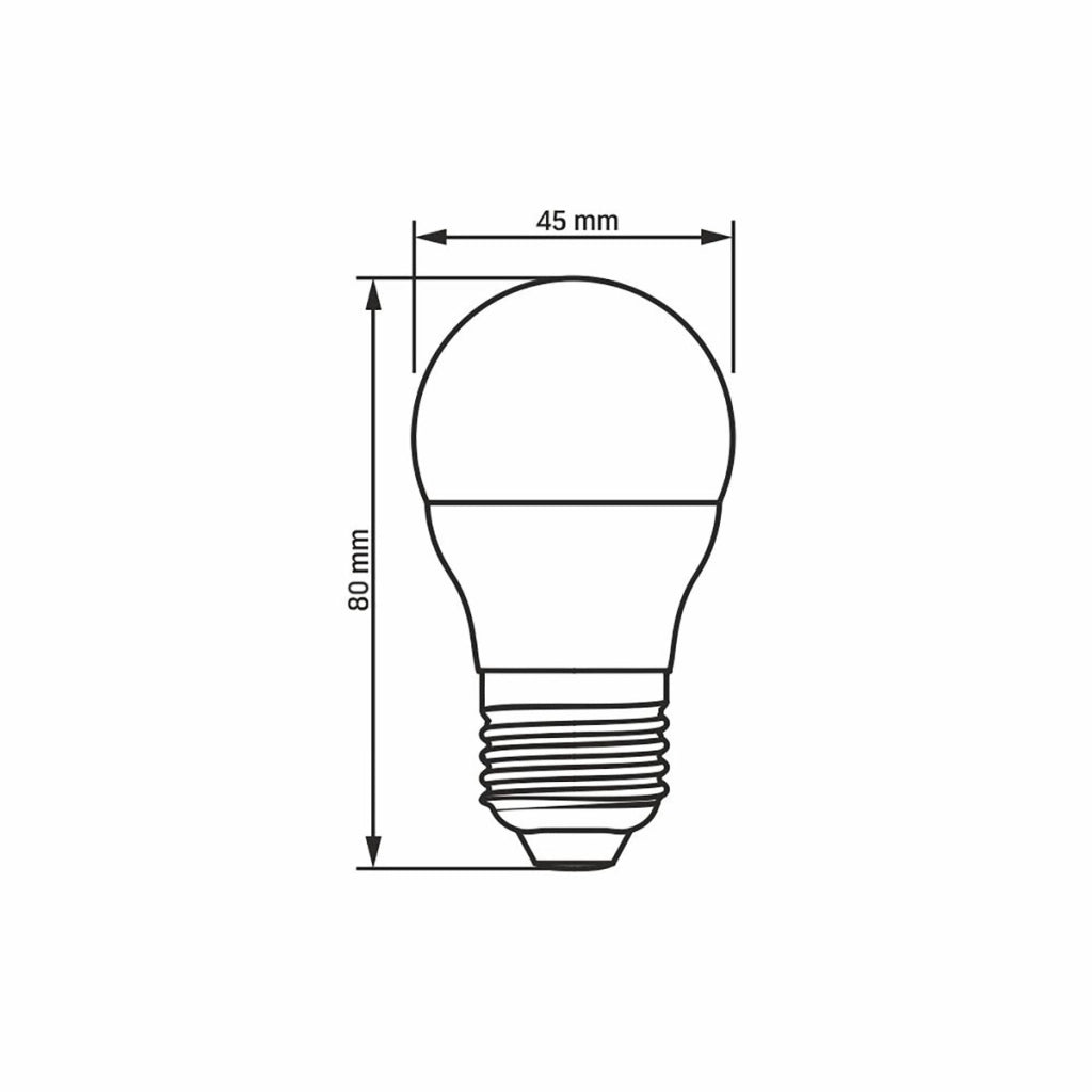 Lampadina LED G45 bianca opale 4W E27 4000K 380lm Videx
