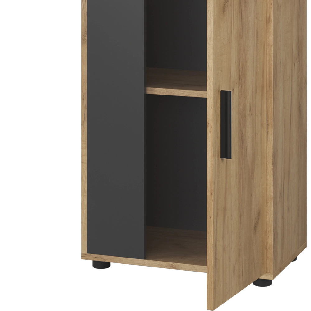 Vicco Cassettiera Quercia dorata/antracite 50.1 x 87.3 cm con 2 scomparti