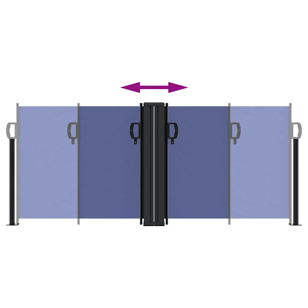 Tenda da Sole | Tenda parasole Laterale Retrattile Blu 100x1000 cm
