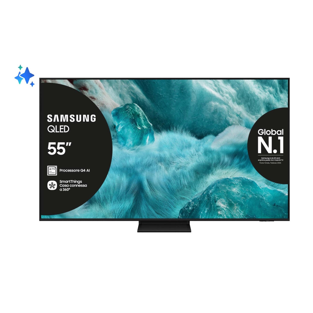 TV 55 SAM 4K UHD QLED TV SMART LAN DVT2 DVBS2 PIEDE ITALIA QLED