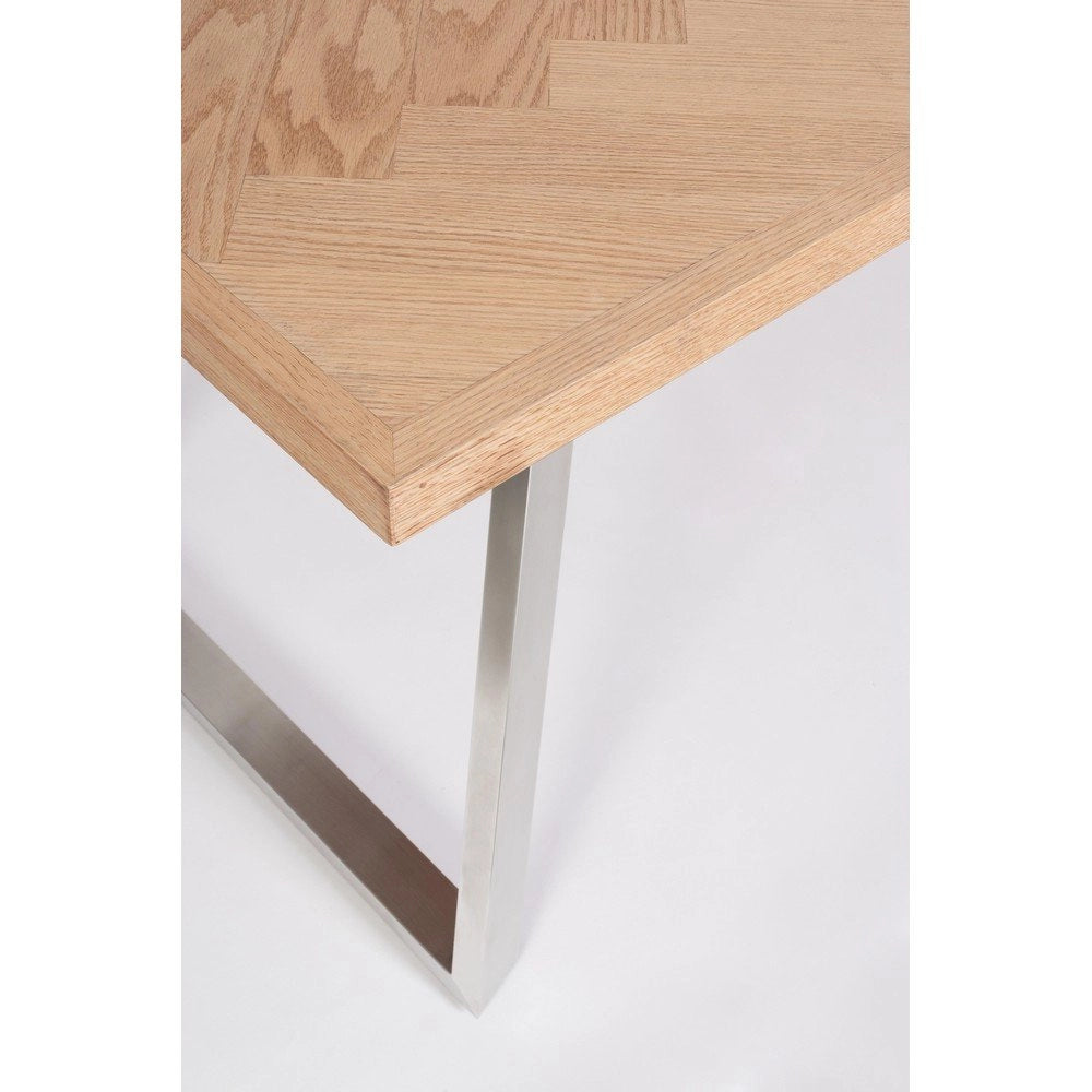 Tavolo Legno Argentato Industriale da Interno 180x90 - GRIFFIN