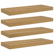 4 pz Scaffale da parete | Ripiano a parete | Mensola a parete Marrone 60 x 23 x 4 cm