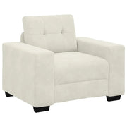 Divano | Divano da soggiorno | Sofa Sedia Crema 100x78x80 cm Velluto