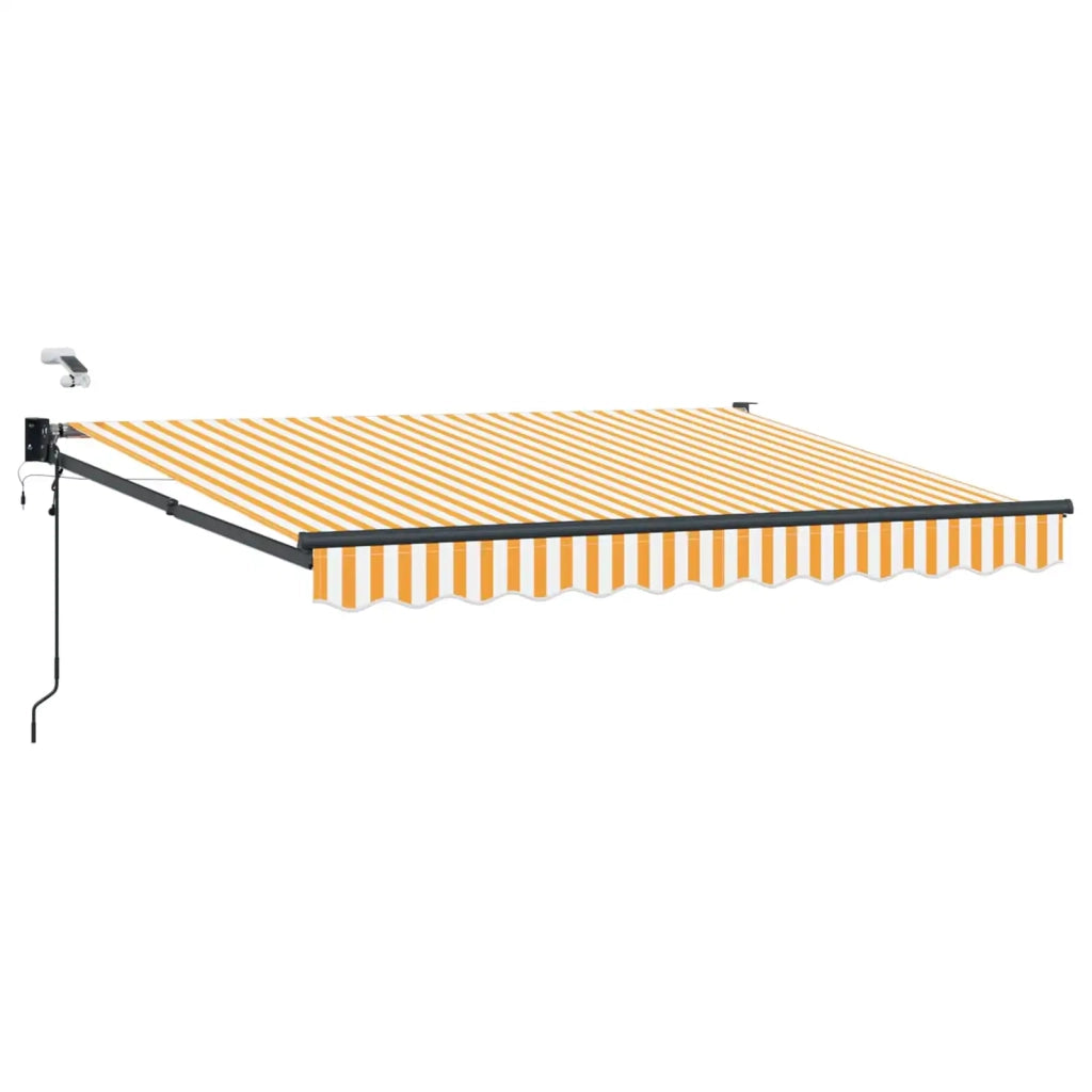 Tettuccio Elettrico Retrattile Giallo e Bianco 2,5 x 2 m