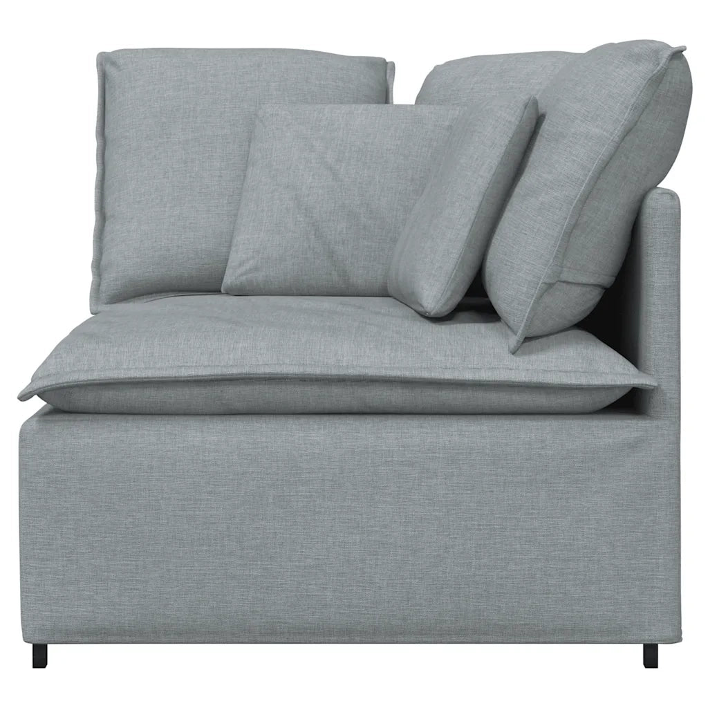 Modulo Angolare Divano Modulare con Cuscini Grigio Chiaro 100cm CFW6471761
