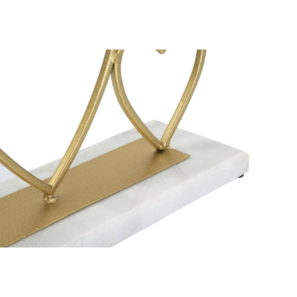 Portacandela VKH338, Oro, Marmo, 30x9x20 cm
