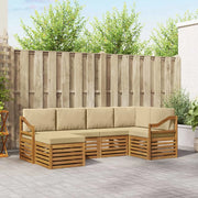 Set divano sezionale con cuscino 6 pcs Naturale e Beige