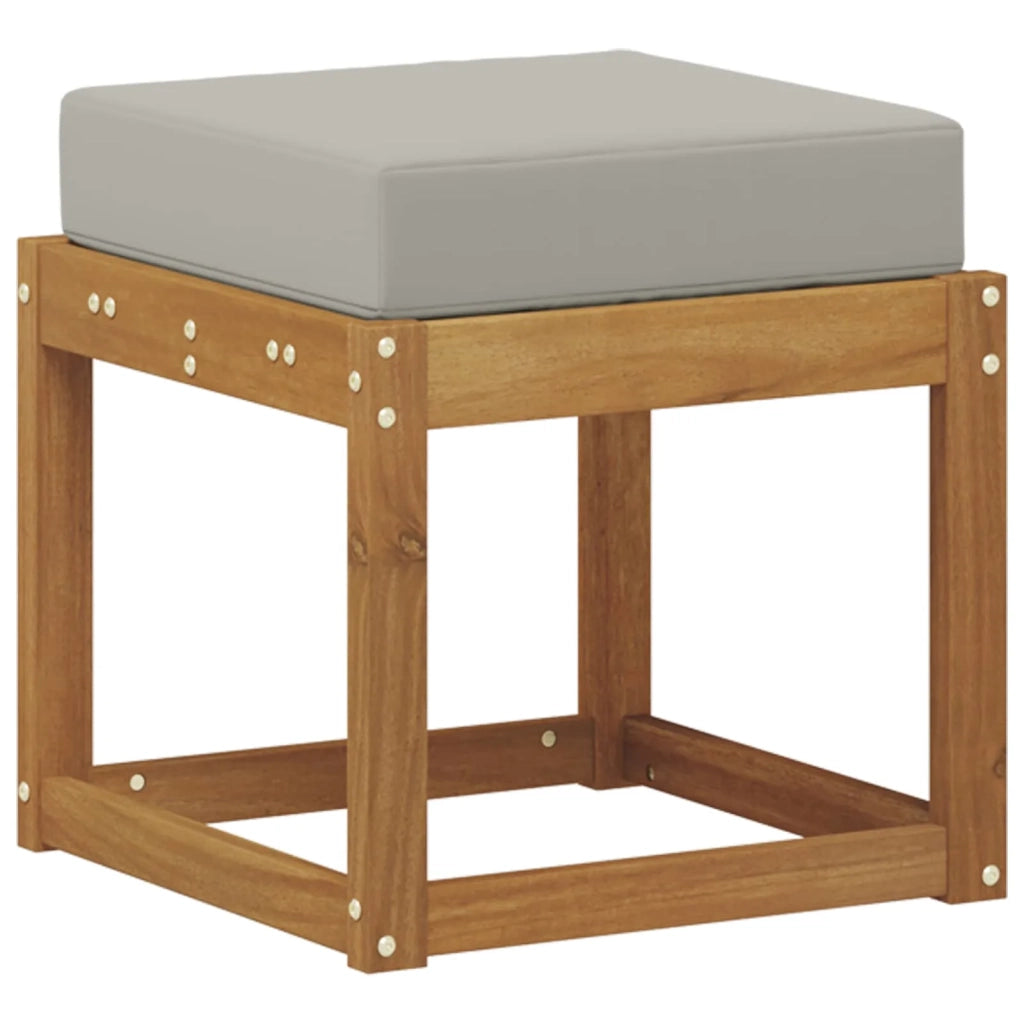 Sedia da giardino-Panca Sgabello Grigio Naturale e Chiaro 43 x 43 x 37 cm