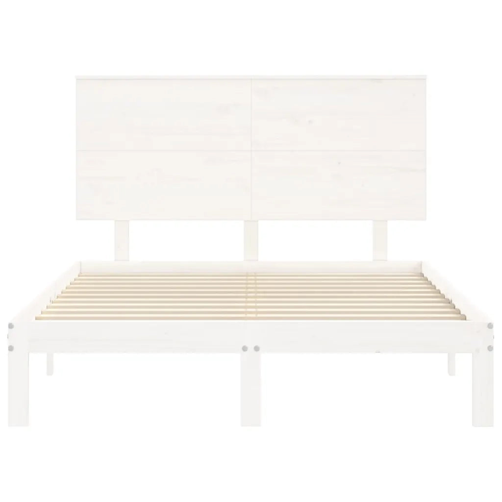 Giroletto senza Materasso Bianco 140x200 cm Legno Massello Pino 3193662