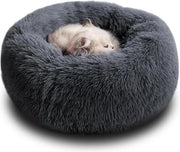 Donut per cani morbido e confortevole - misura media e grande (50 x 20 cm grigio scuro)