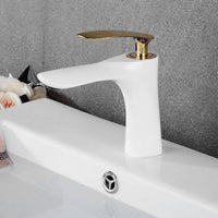 Rubinetto Da Lavabo Rea Orbit White Gold Low