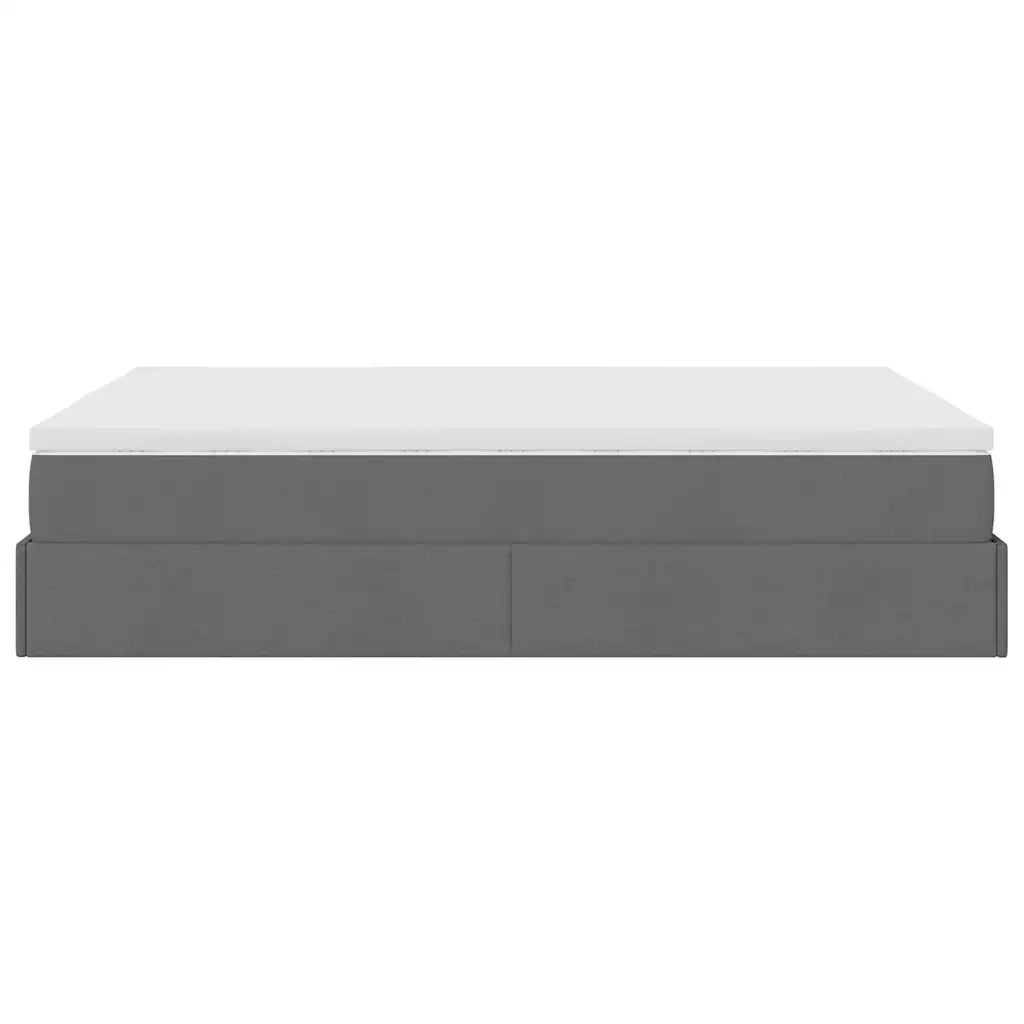 Struttura Letto Pouf con Materasso 140x190 cm in Tessuto 3311107