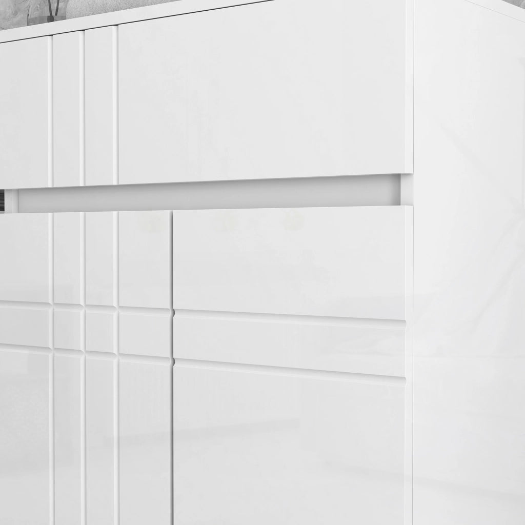 Mobile da bagno con 2 ante e cassetto ¨C zephmum ¨C bianco