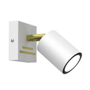Faretto parete/soffitto orientabile bianco oro GU10 8W Luminex