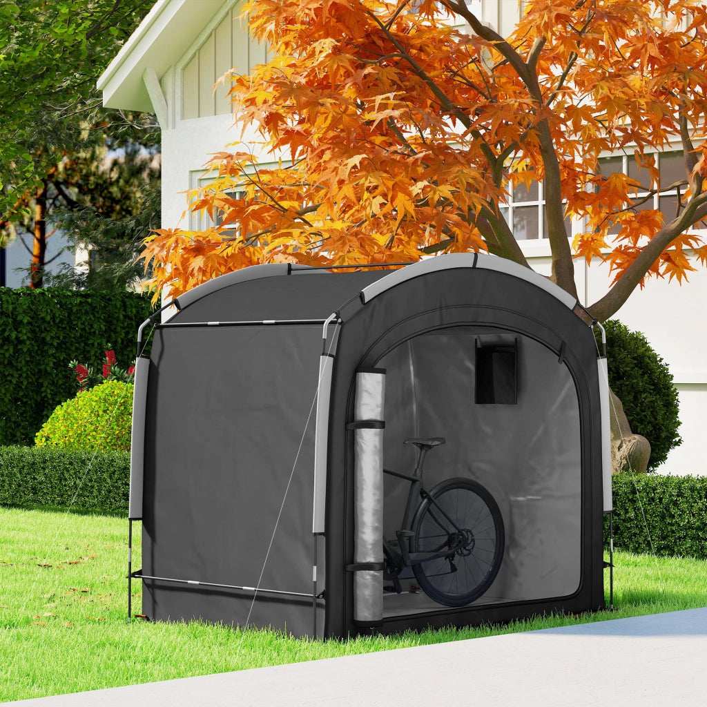 Copertura per Biciclette Portatile ¨C zephmum ¨C Nero 220x150x195 cm
