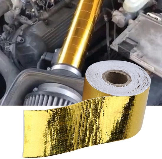 Nastro di alluminio autofoliato - Riflettente - Etichetta di identificazione per motori - Adesivo self-levigante - Nastro isolante per motori - 10 m x 5 cm - Qualità elevata - Folietape
