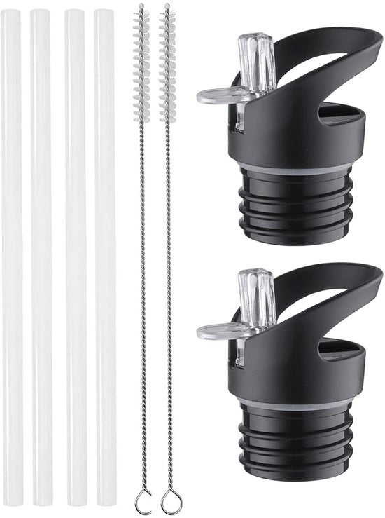 Set di 2 Flaconi con Spigoli Rimpiazzabili - BPA Inerte - Compreso Spazzola - Adatto per Bambini - Otre per Bambini