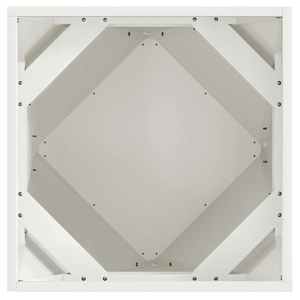 Fioriera moderna da giardino per esterni 50 x 50 x 50 cm con base stabile design elegante in acciaio bianco 02_0053078