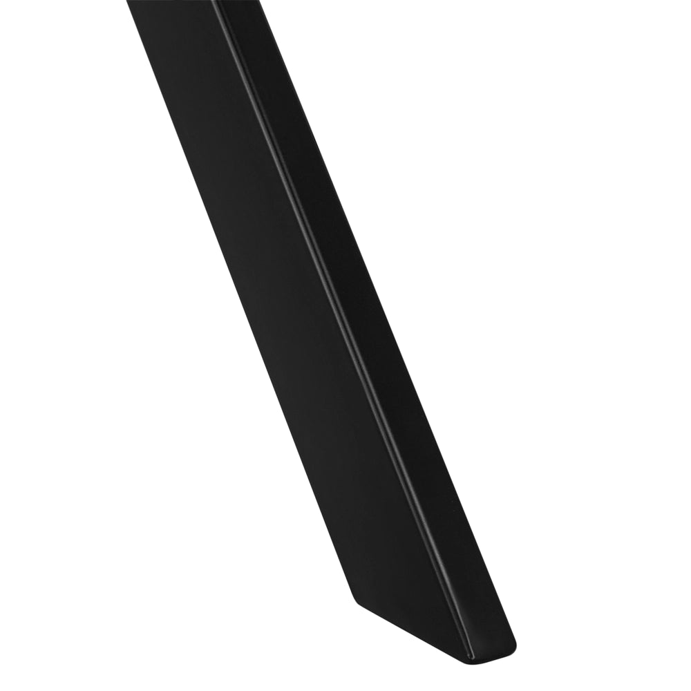 Tavolo da pranzo effetto cemento 160 x 90 cm gambe in metallo Nero cucina industriale