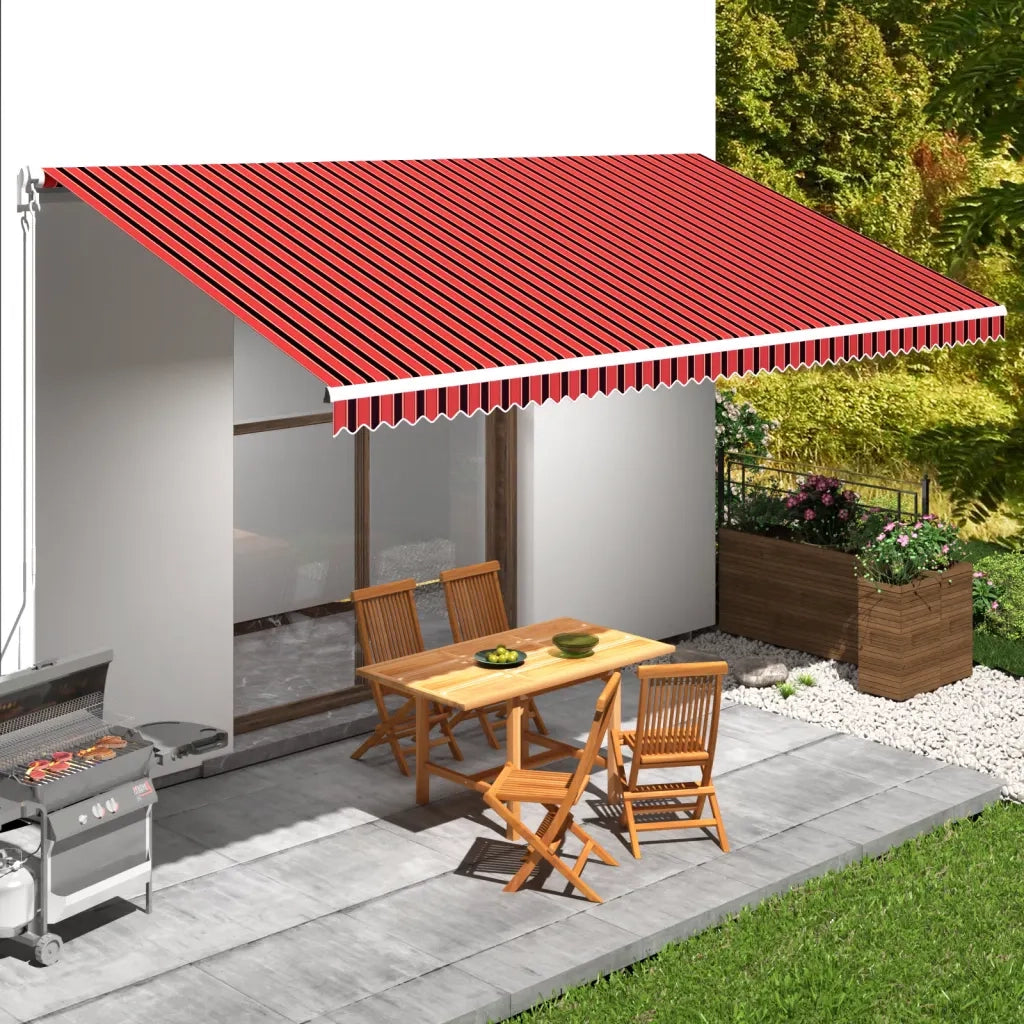 Tenda da Sole in Tela-Ricambio telo per tenda da sole Arancione e Marrone 6x3 m