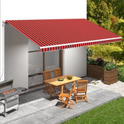 Tenda da Sole in Tela-Ricambio telo per tenda da sole Arancione e Marrone 6x3 m