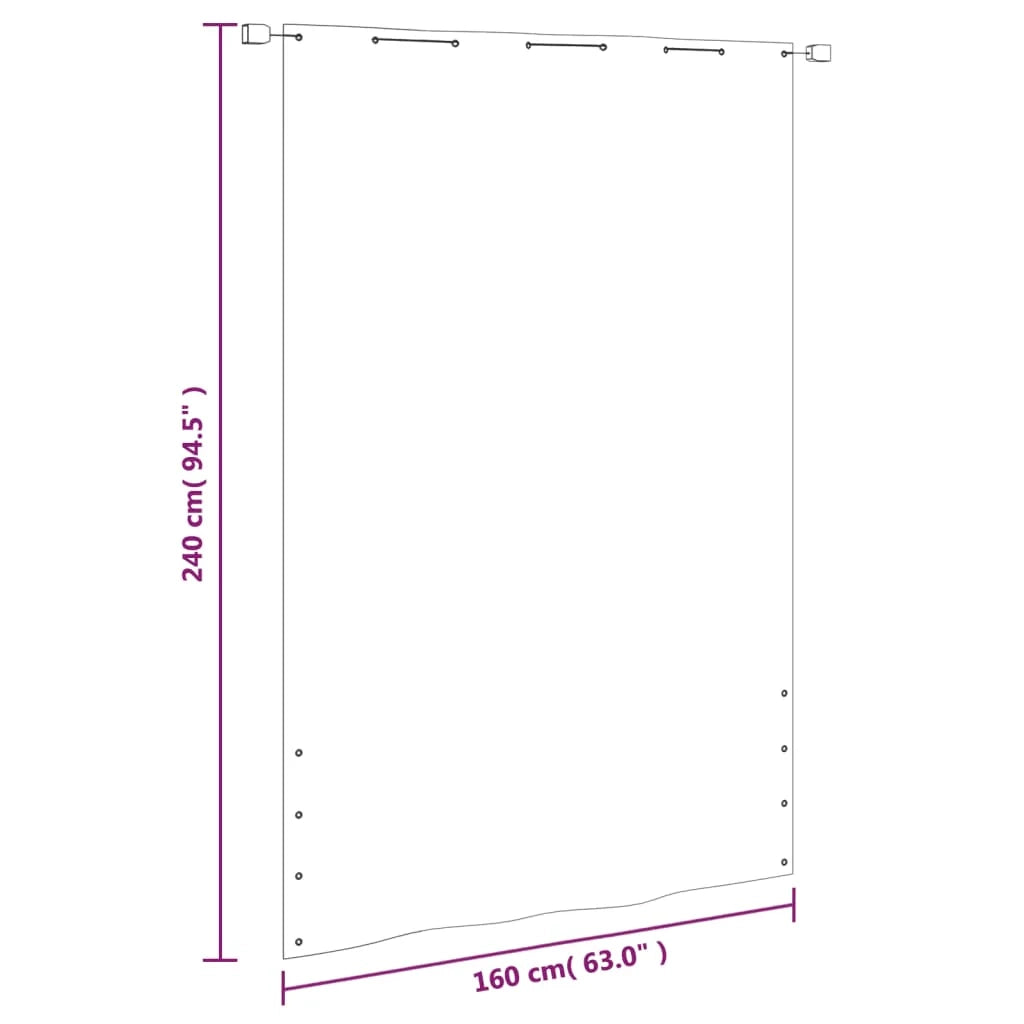 Paravento per balcone frangivista 160 x 240 cm tessuto Oxford verde chiaro 02_0010424