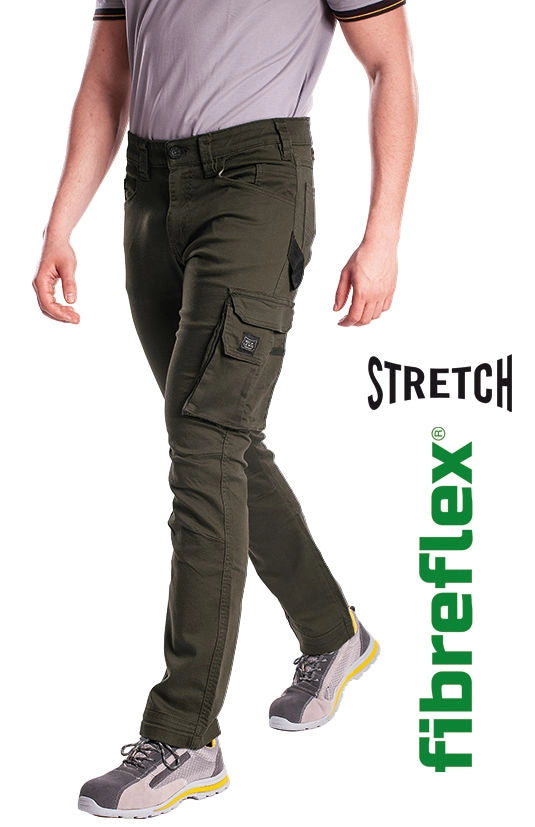 Rica Lewis 5429949 Jobc1 Jeans da Lavoro Stretch Multitasche Gamba Dritta Taglia 52 colore Verde