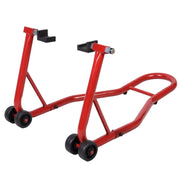 Supporto da officina per moto con braccio regolabile 80 x 50 x 40 cm compatibile con moto facile da spostare acciaio rosso 20_0013688