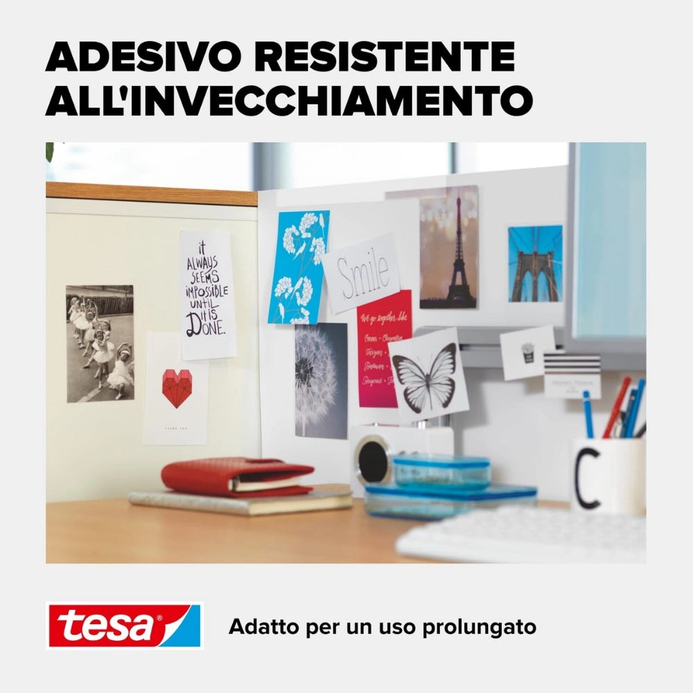Tesa tesafilm standard nastro adesivo multiuso 66m x 15mm - 10 rotoli