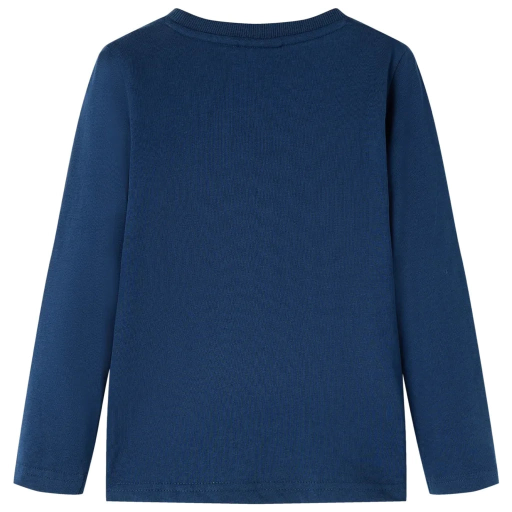 Maglietta da Bambino a Maniche Lunghe Blu Marino 116 13106