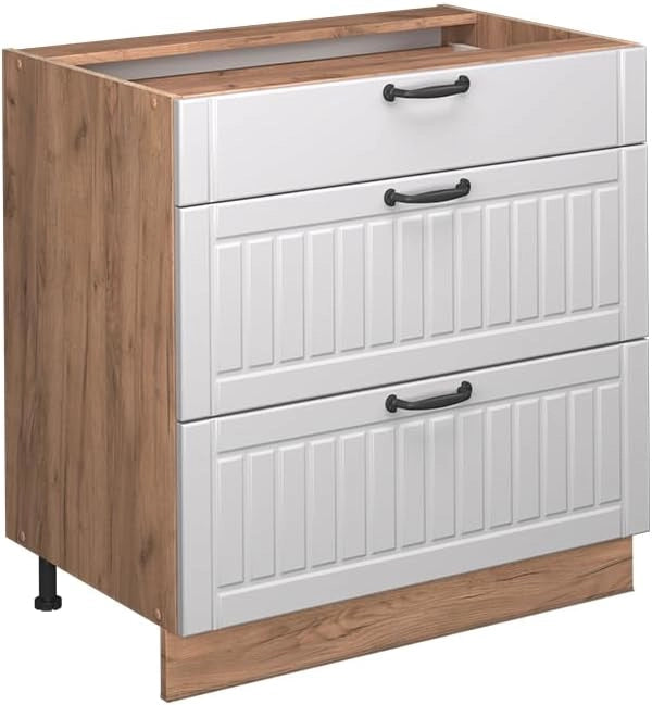 Armadio cucina dispensa alto Fame-Line, Grigio scuro, 30 cm, PL Marmo, per la combinazione con altri moduli della serie Fame-Line