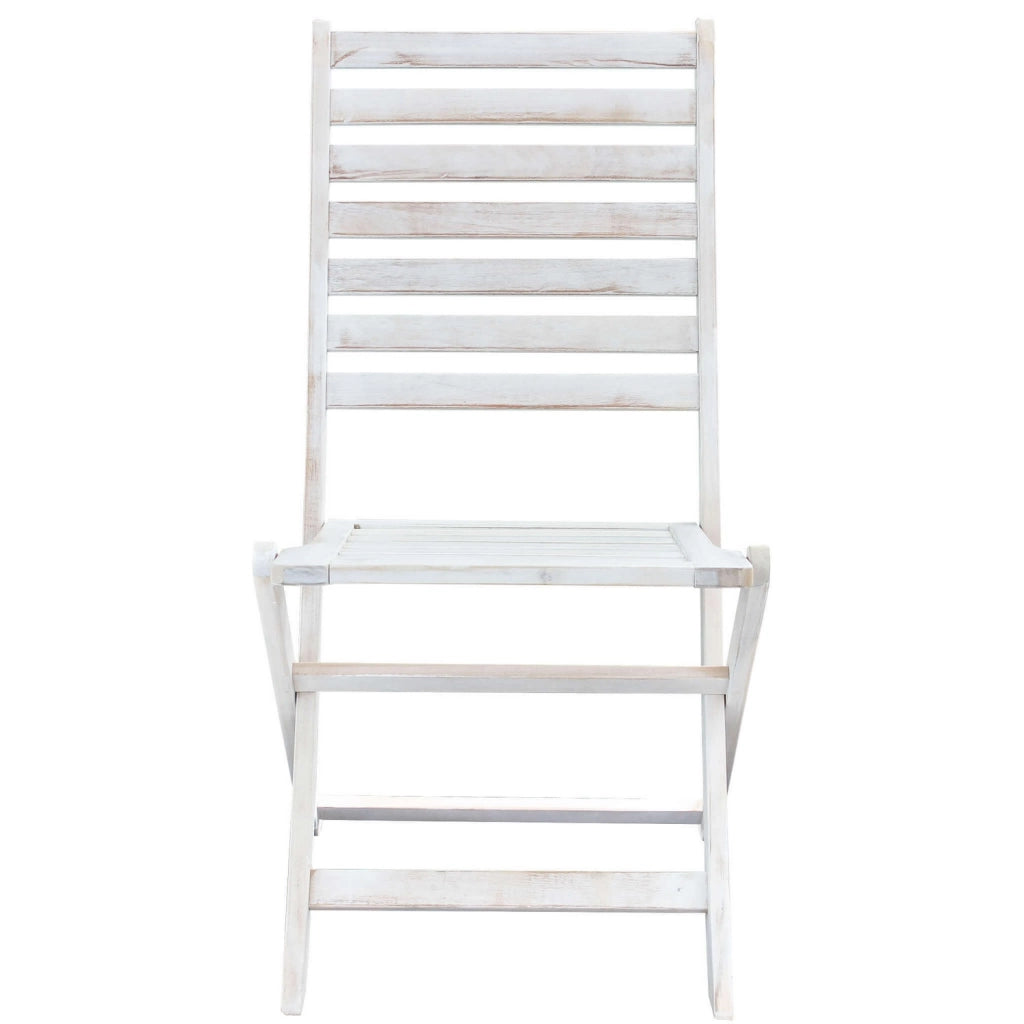Sedia pieghevole bianca senza braccioli in legno massiccio 46x57x91h cm mod. Serena