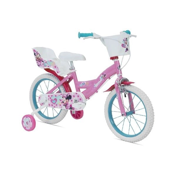 Bicicletta mandelli 120165110 minnie con rotelle fucsia e bianco