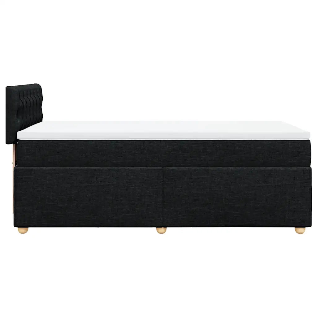 Giroletto a Molle con Materasso Nero 90x200 cm in Tessuto 3288872