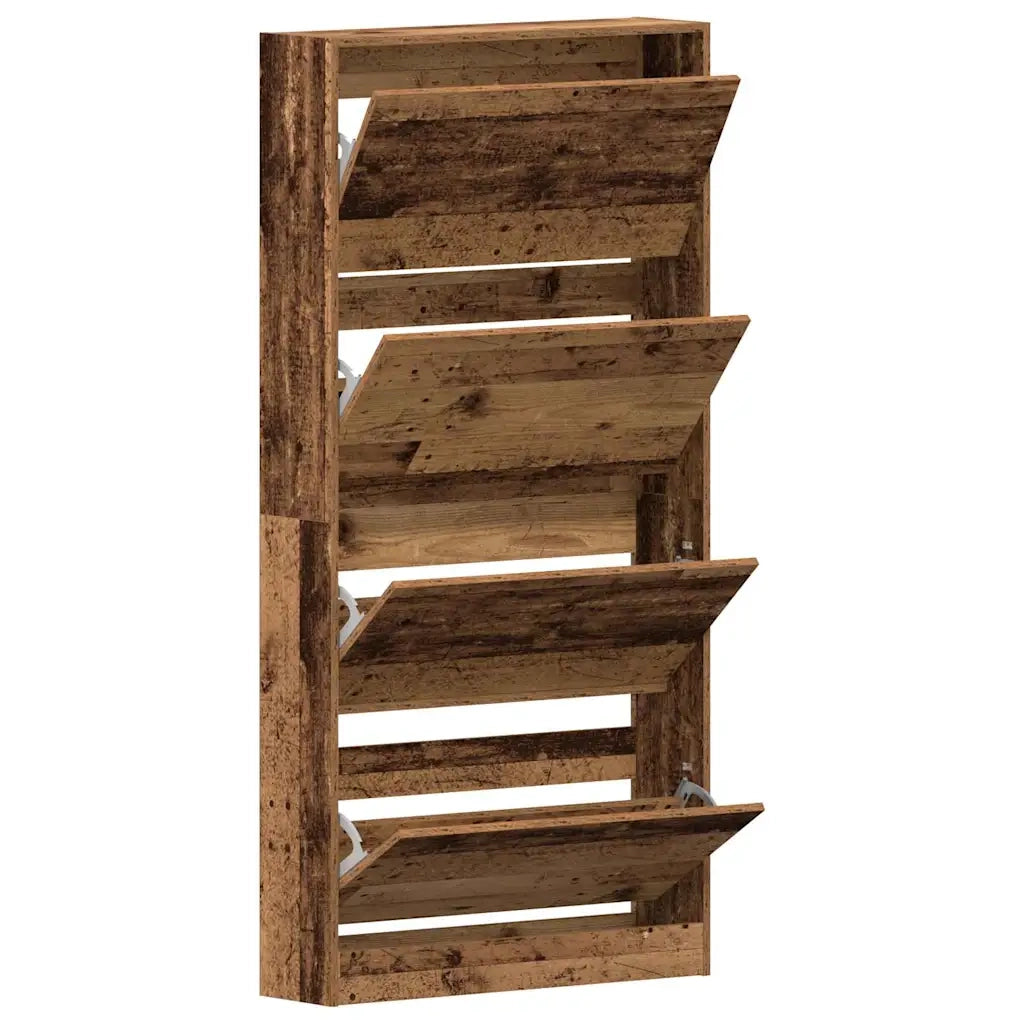 Mobile per scarpe con porta Legno vecchio 80 x 21 x 163,5 cm 3334025