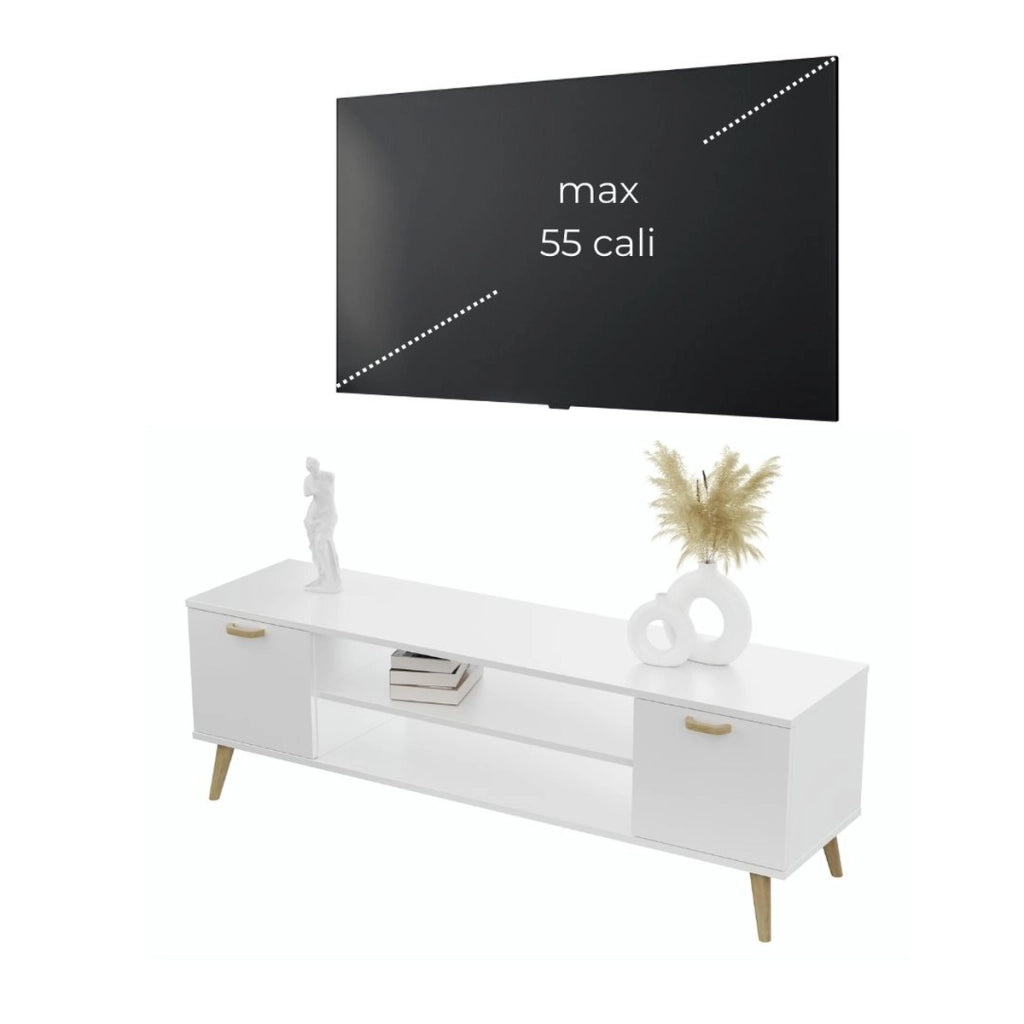Mobile porta TV Focus in stile scandinavo bianco 155 cm