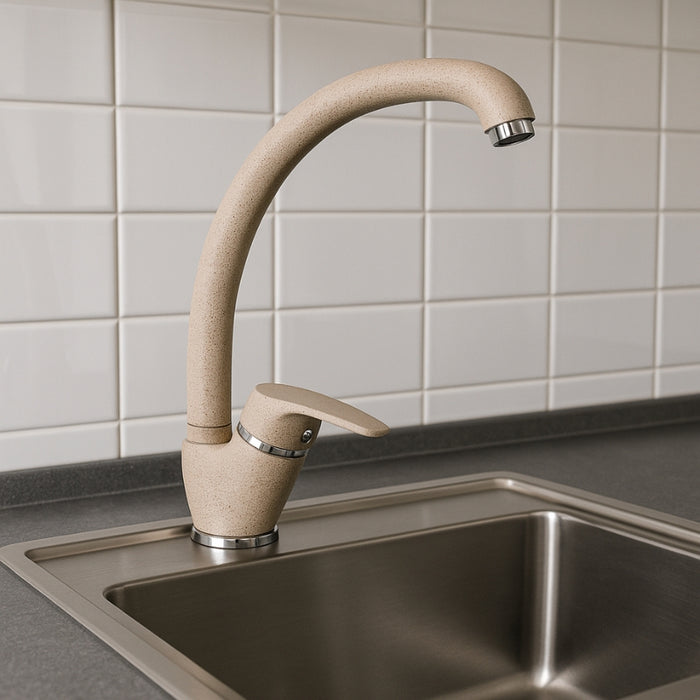 Ogomondo miscelatore oslo orientabile ottone colorato per lavello cucina *** finitura- avena 2, confezione 1