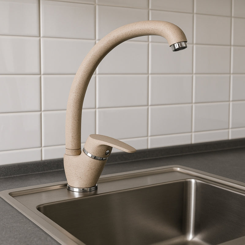 Ogomondo miscelatore oslo orientabile ottone colorato per lavello cucina *** finitura- avena 2, confezione 1