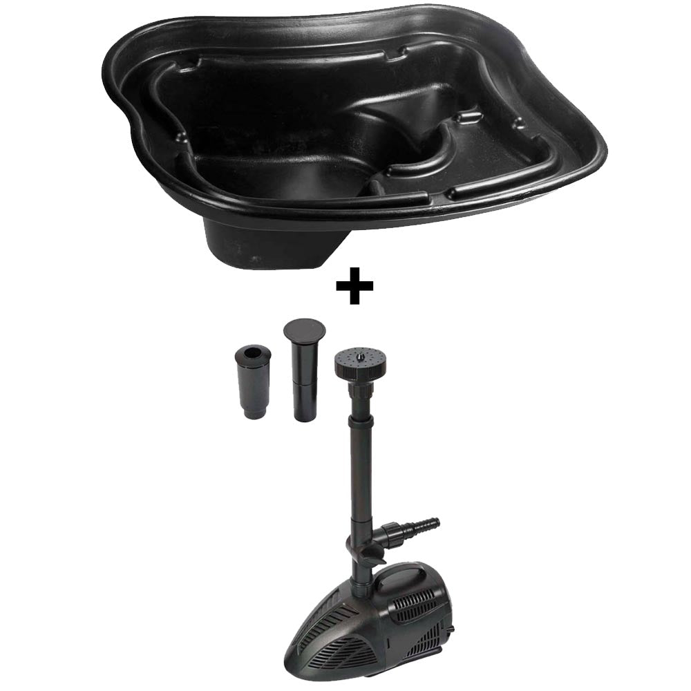 Set laghetto per giardino da 1000 lt e pompa per laghetto vx 2000 litri/h laghetto magic