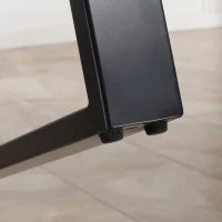 Tavolo da Pranzo Rettangolare Stile Industriale per 8 Persone, 180x90x75cm, Grigio e Nero