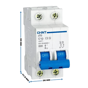 Chint interruttori magnetotermici 1p+n curva c 4,5ka serie eb 2 moduli *** ampere 10 ampere, confezione 1